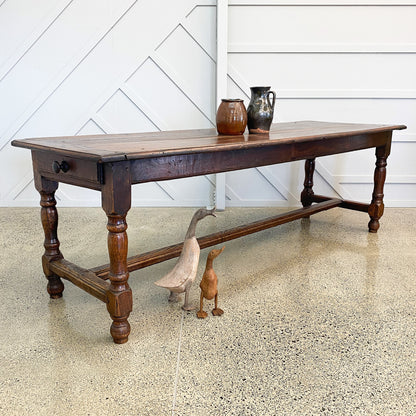 19th Century English Oak Dining Table