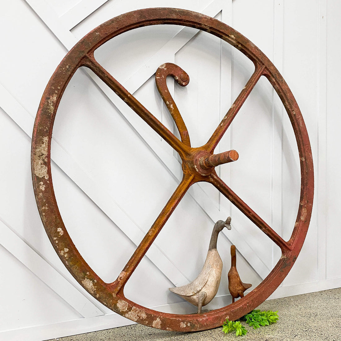 A Cast Iron Machine Wheel