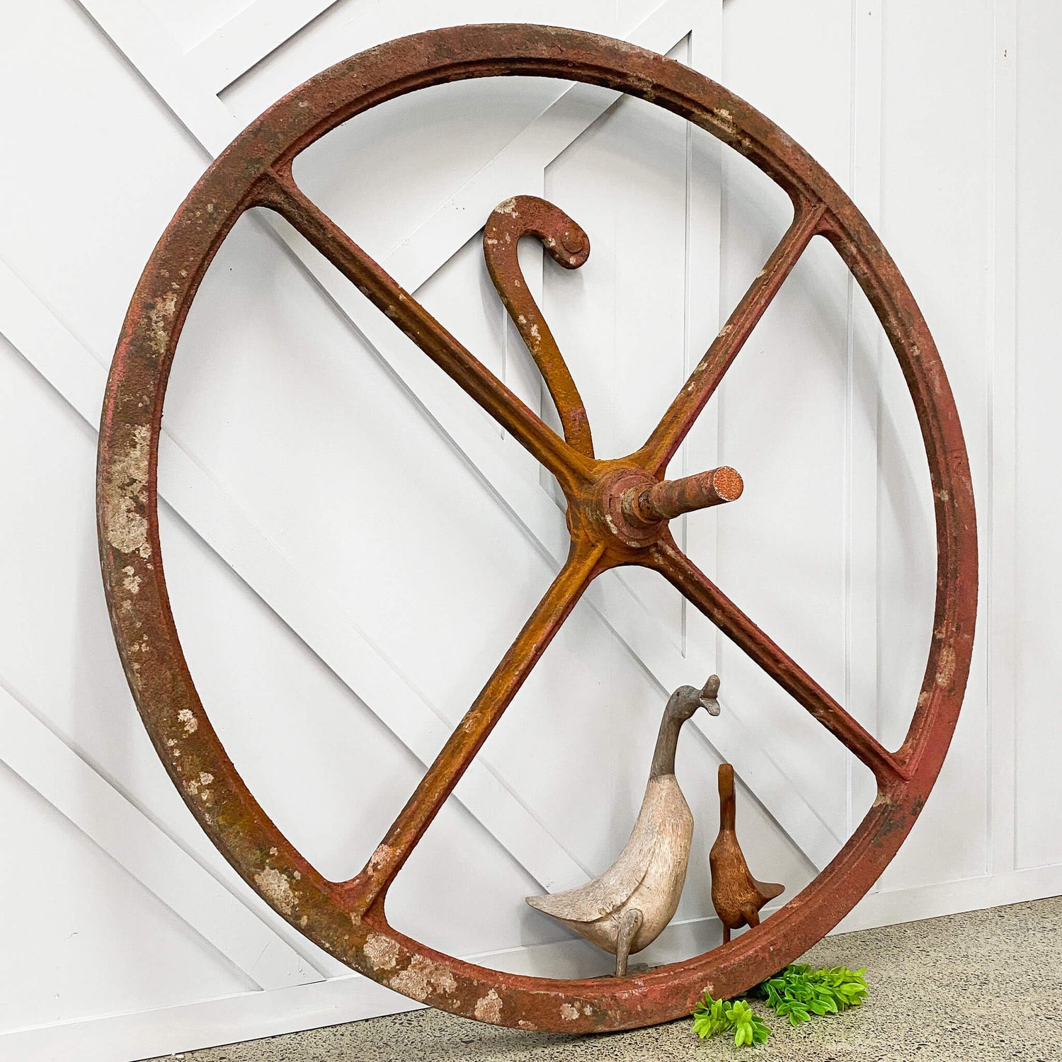 A Cast Iron Machine Wheel