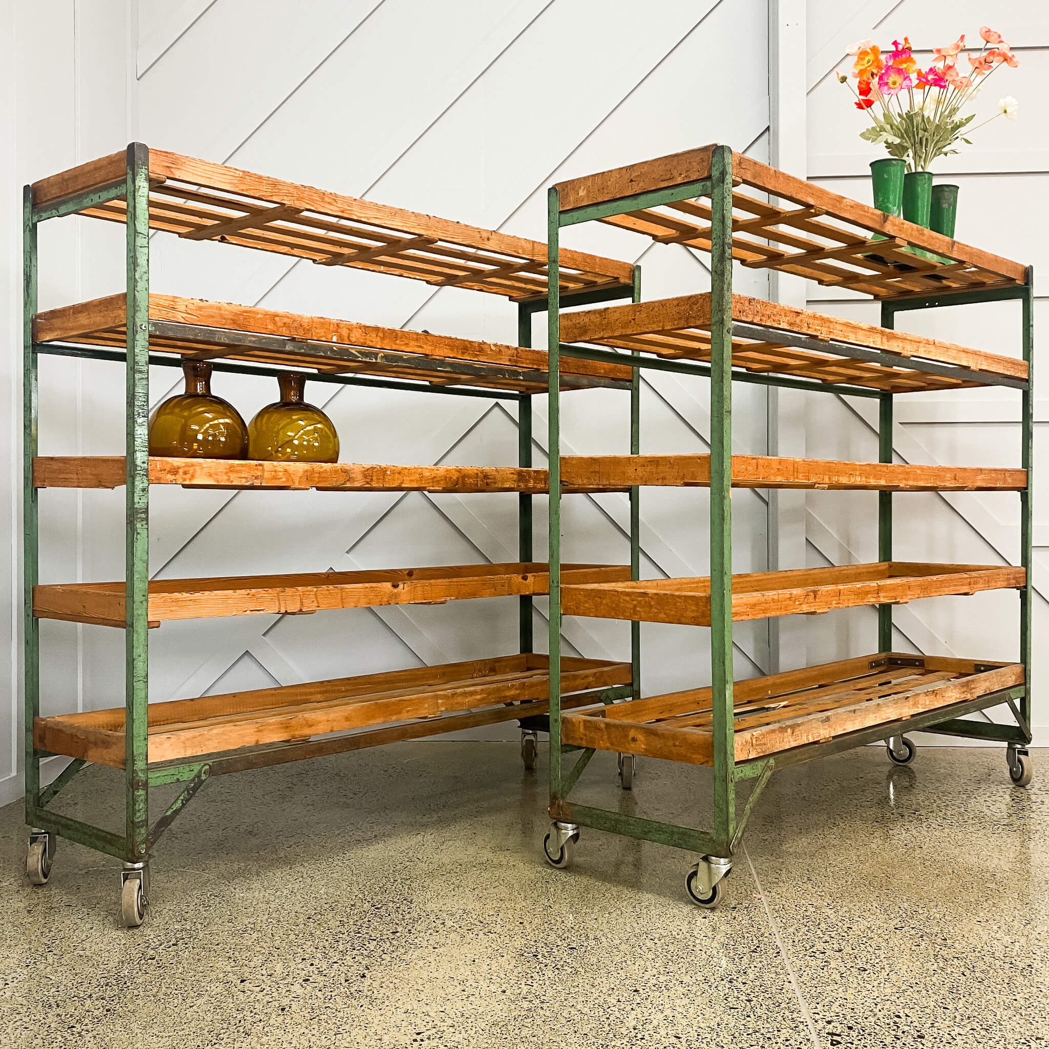 A Pair Of Vintage Shoe Racks