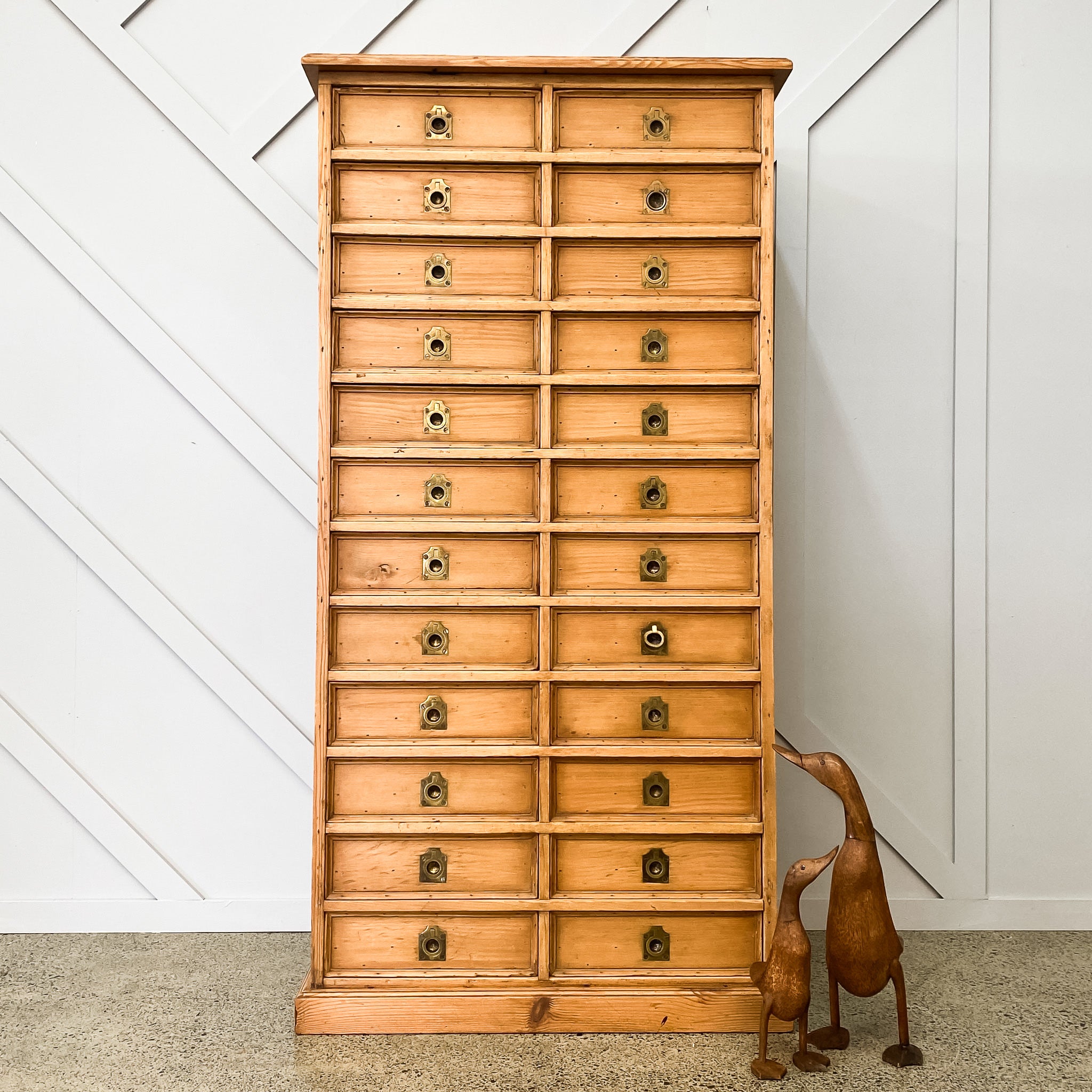 Antique Pine Multidrawer Cabinet