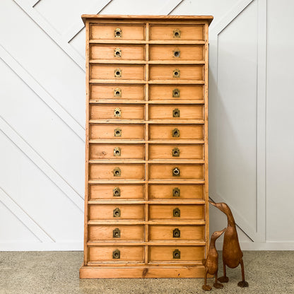 Antique Pine Multidrawer Cabinet