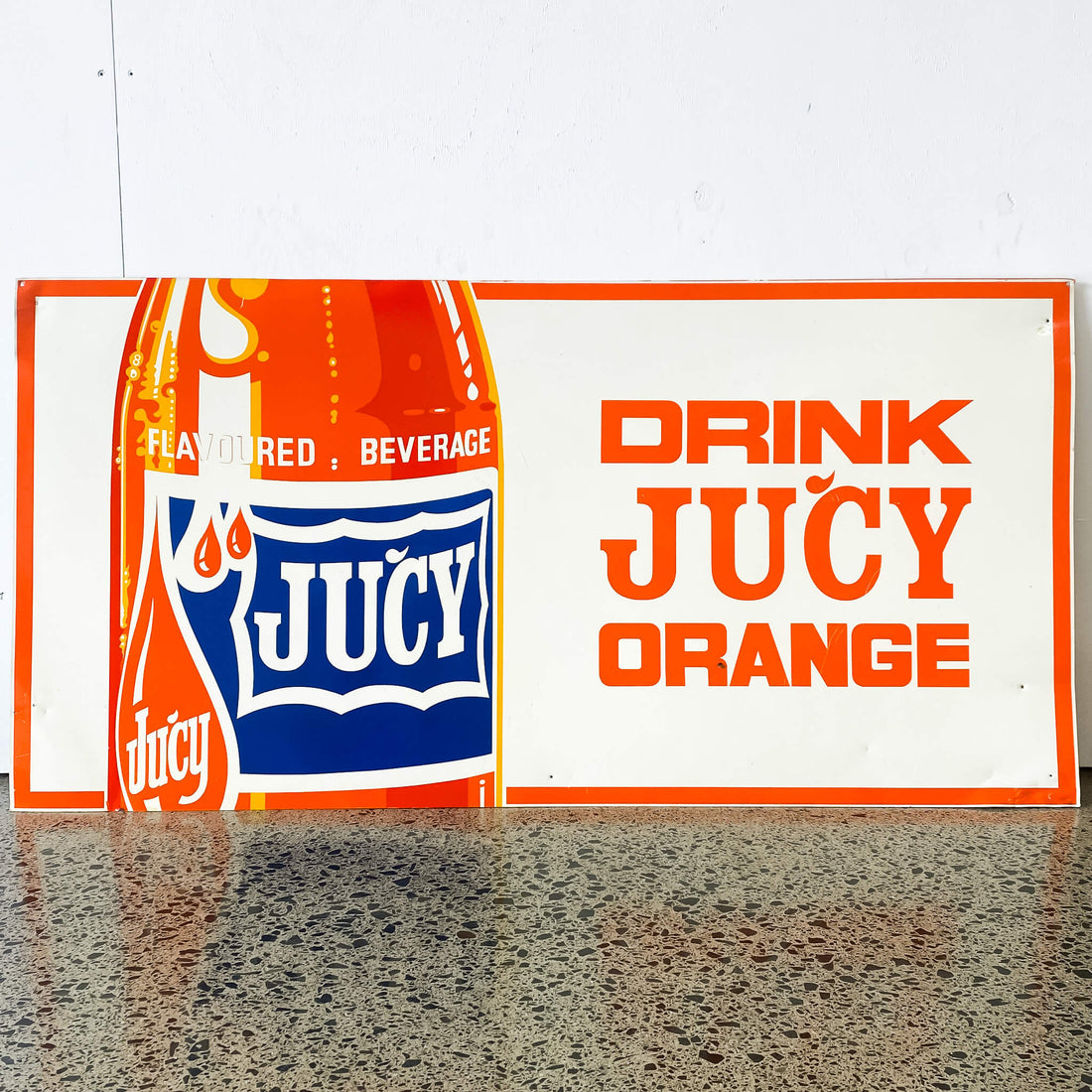 Vintage Jucy Soft Drinks Sign