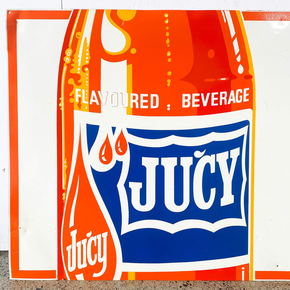 Vintage Jucy Soft Drinks Sign