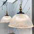 Large Vintage Holophane Pendant Lights