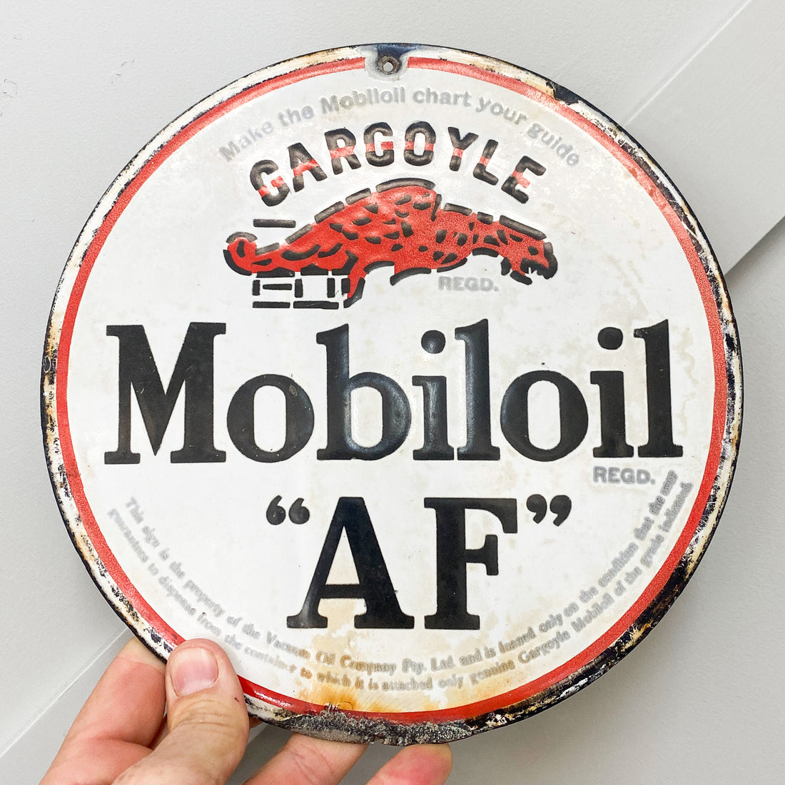 Mobil Oil Enamel Sign