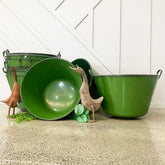 Vintage Enamel Green Tub