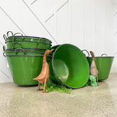 Vintage Enamel Green Tub