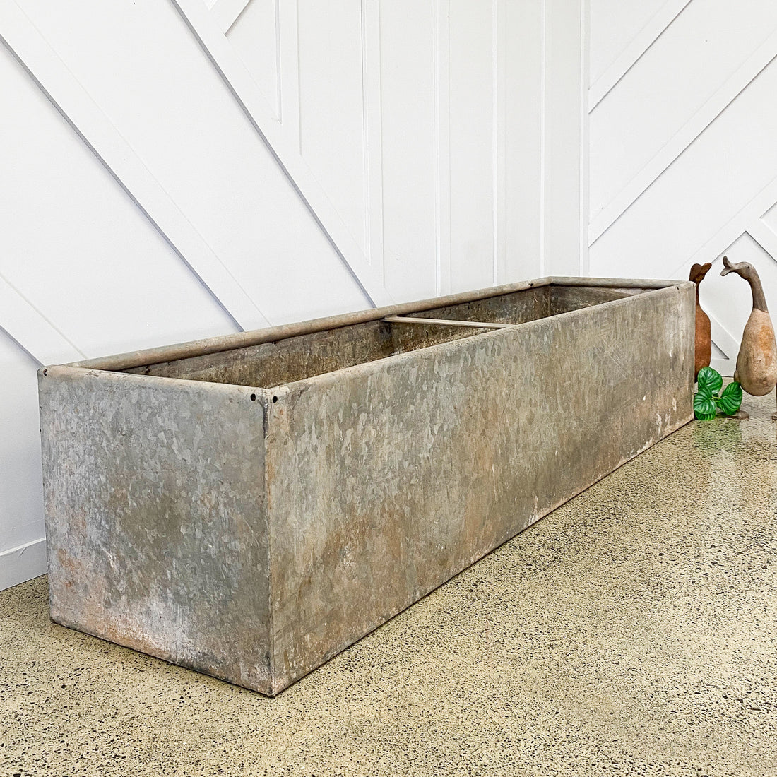 A Long Vintage Trough Planter