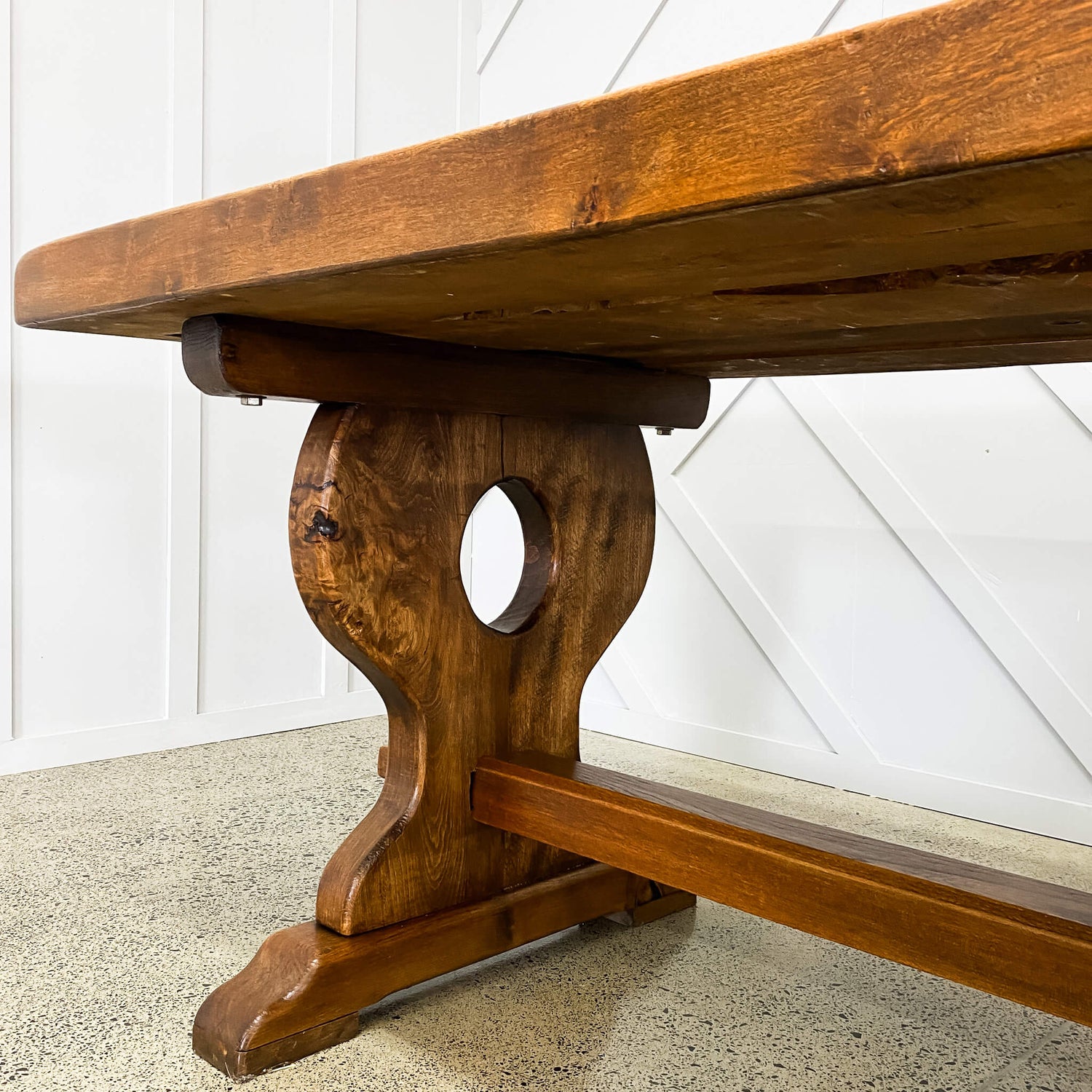 Vintage French Elm Dining Table