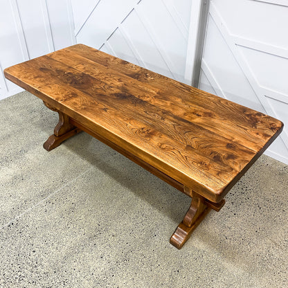 Vintage French Elm Dining Table