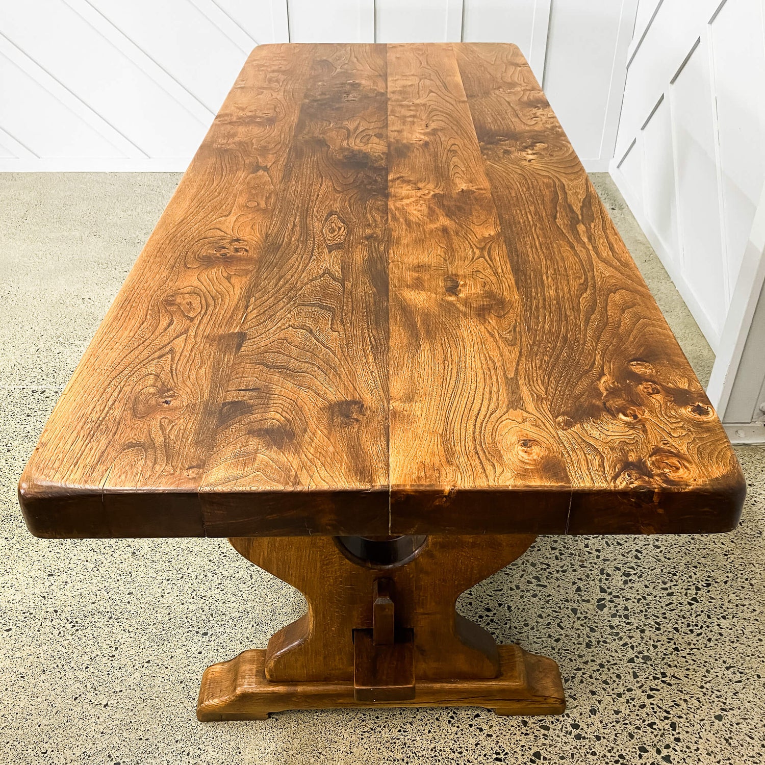 Vintage French Elm Dining Table