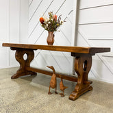 Vintage French Elm Dining Table