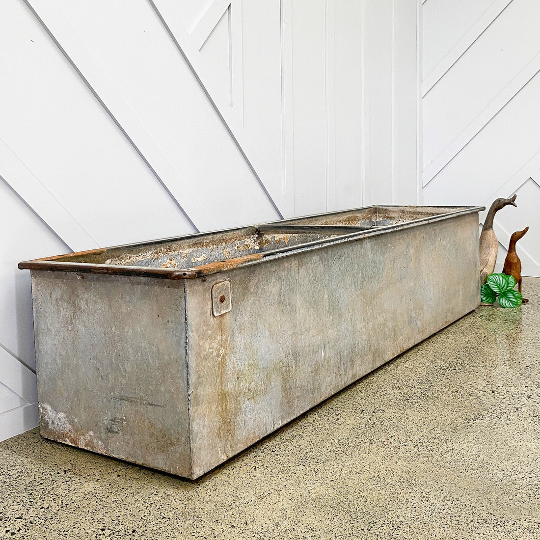 Long Vintage Trough Planter Box